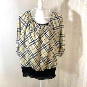 Plaid Blouses for women size L